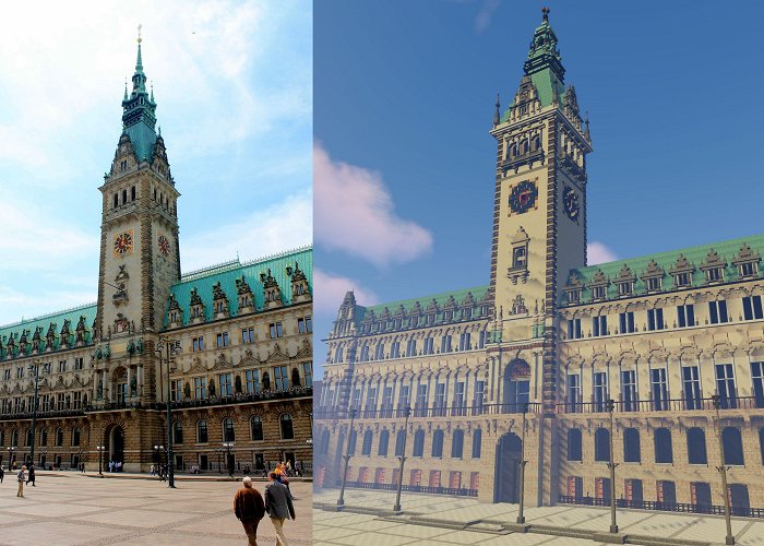 Rathaus The town hall of Hamburg in Minecraft : r/Minecraft photo