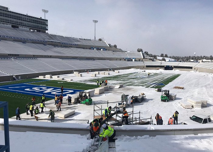 Falcon Stadium Preparations underway at AFA Falcon Stadium for NHL Stadium Series ... photo