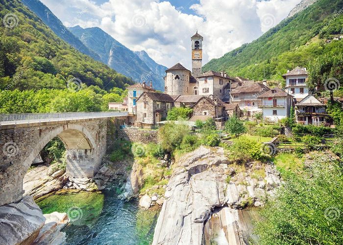 Lavertezzo Roman Bridge Traveling To Beautiful Switzerland in Summer Stock Photo - Image ... photo