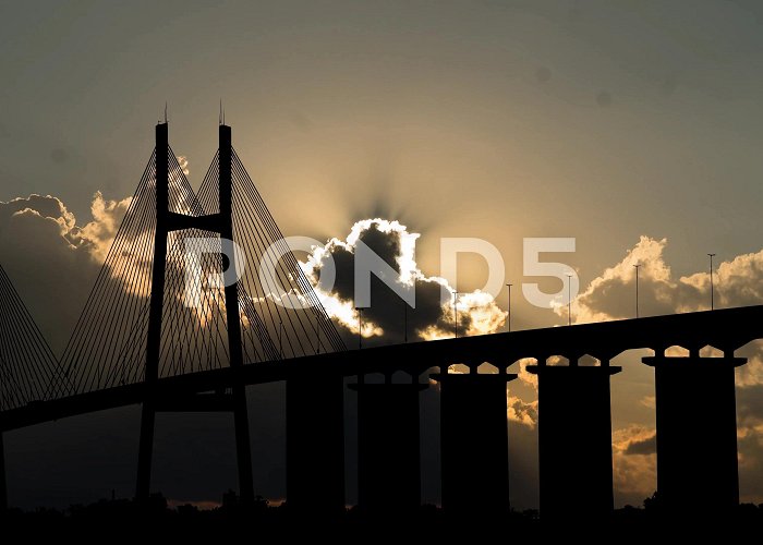 Rosario-Victoria Bridge Rosario Victoria Bridge Silhouette: Arge... | Stock Video | Pond5 photo