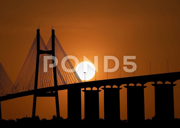 Rosario-Victoria Bridge Rosario Victoria Bridge Silhouette: Arge... | Stock Video | Pond5 photo