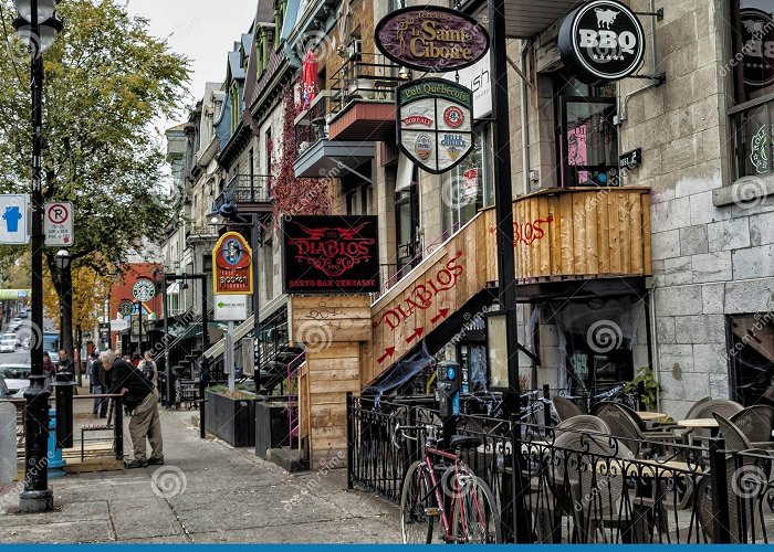 Rue St. Denis Saint-Denis Street Montreal Editorial Stock Image - Image of ... photo