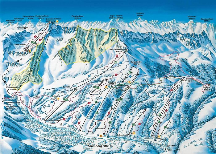 Schwarzenegg Sörenberg Piste Map | Plan of ski slopes and lifts | OnTheSnow photo