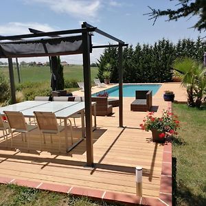 Maison Avec Vue Pyrenees Et Piscine Chauffee Villa Aignes Exterior photo