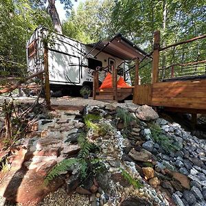 Secluded Rv With Private Hot Tub Apartment Rutherfordton Exterior photo