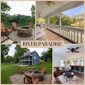 Riverfront Fire Pit Hot Tub Fishing Kayaks Pacman Villa Elkton Exterior photo